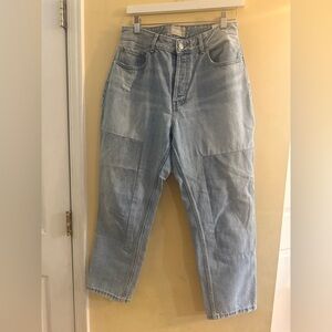 Everlane The '90s Cheeky Straight Jean in a light blue wash, 30 cropped